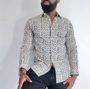 Haggar Men's Fitted Shirt Floral Print, Size 15½-34/35